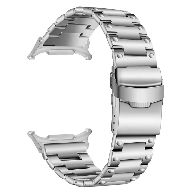 Für Samsung Galaxy Watch Ultra 47 mm Edelstahl-Armbanduhr, Schließendesign, Armband - Silber