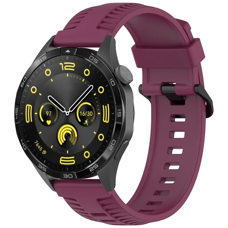 Per Huawei Watch GT 3 42mm / GT 3 Pro 43mm Cinturino in silicone per orologio Trama pneumatico Cinturino per polso - Vino rosso