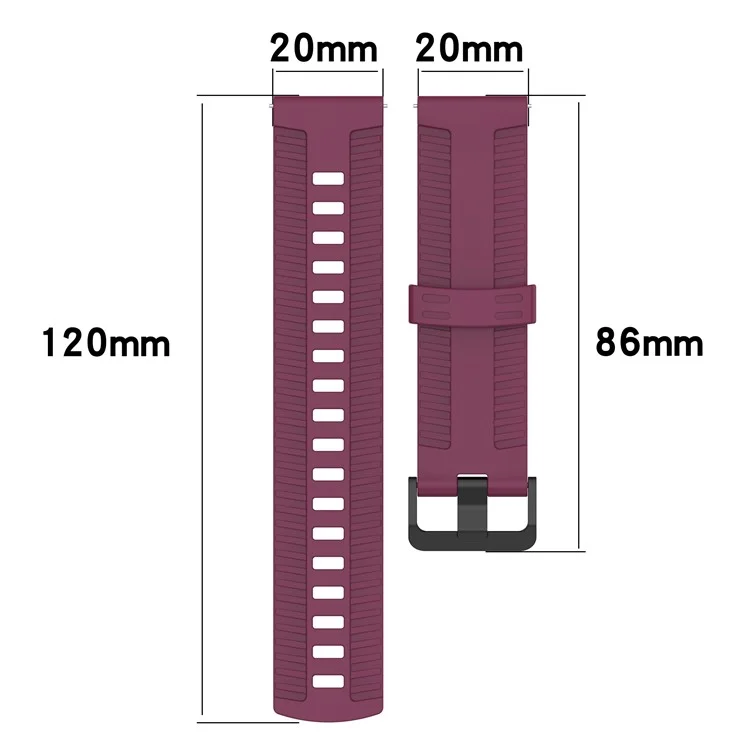 Per Huawei Watch GT 3 42mm / GT 3 Pro 43mm Cinturino in silicone per orologio Trama pneumatico Cinturino per polso - Vino rosso