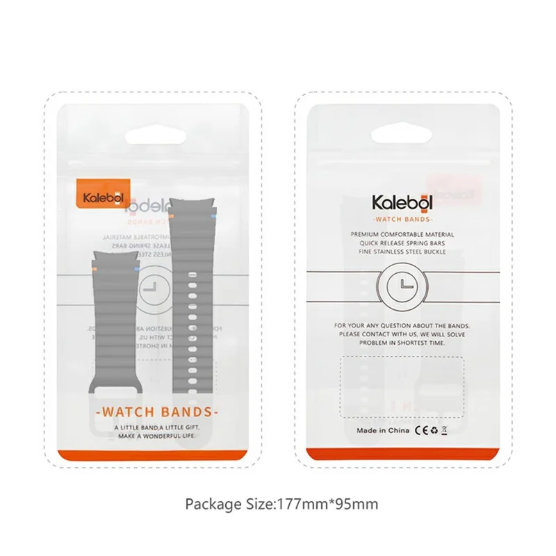 KALEBOL For Samsung Galaxy Watch7 44mm 40mm / Watch FE 40mm Silicone Watch Band Wave Shape Wrist Strap - Orange