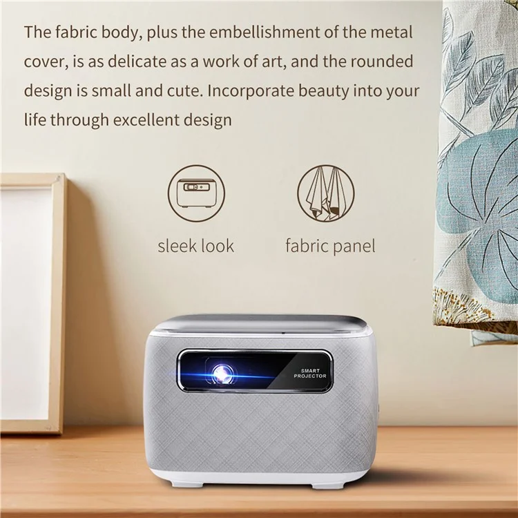 V8 Pro DLP 3D Projector WiFi Mini Portable 1080P Home Theater Video Projector, 2G+32G (CE Certified) - UK Plug