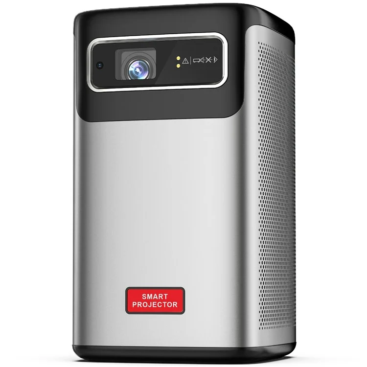 C2000DLP Android 9.0 Portable 3D Mini Projector with Tripod WiFi Home Theater, 2G+32G (CE Certified) - UK Plug