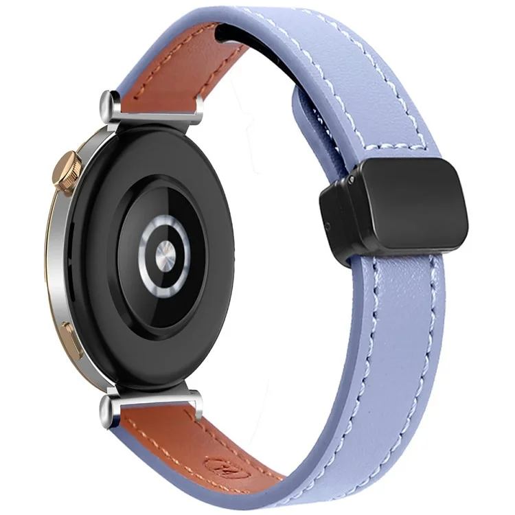 For Samsung Galaxy Watch7 / Watch FE / Watch6 / Watch 5 / Watch4 Universal 20mm Magnetic Buckle Slim Microfiber Leather Watch Strap - Purple