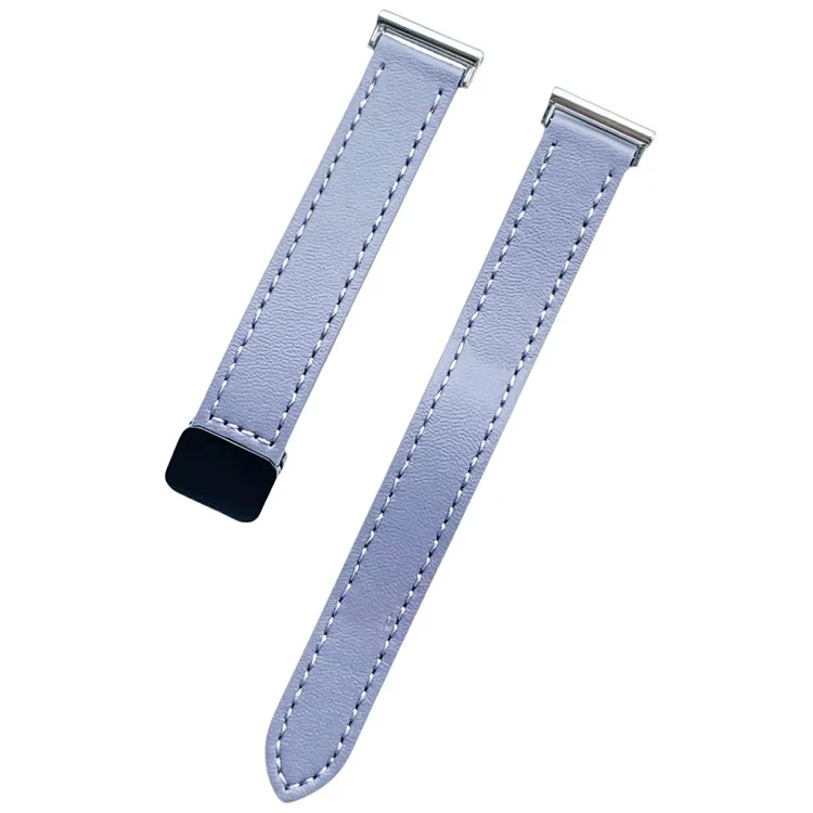For Samsung Galaxy Watch7 / Watch FE / Watch6 / Watch 5 / Watch4 Universal 20mm Magnetic Buckle Slim Microfiber Leather Watch Strap - Purple