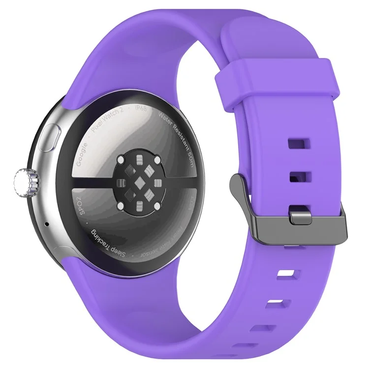 Per Google Pixel Watch 3 45mm Cinturino in Silicone Sostituibile Cinturino con Connettore in Metallo - Viola
