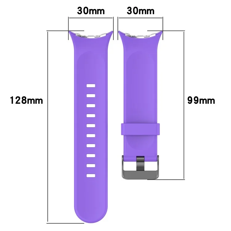 Per Google Pixel Watch 3 45mm Cinturino in Silicone Sostituibile Cinturino con Connettore in Metallo - Viola