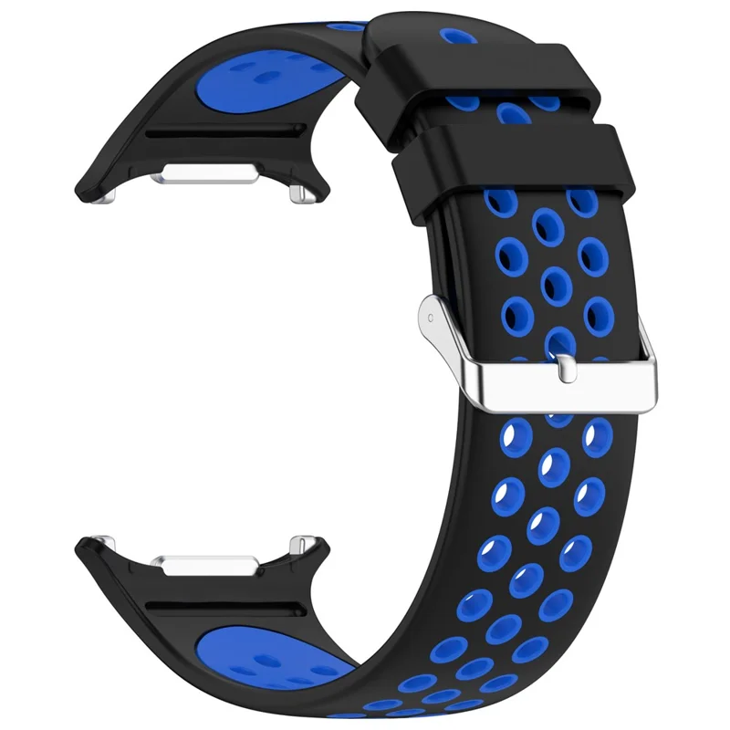 For Samsung Galaxy Watch Ultra 47mm Silicone Sport Strap Breathable Dual Color Watch Strap - Black  /  Blue
