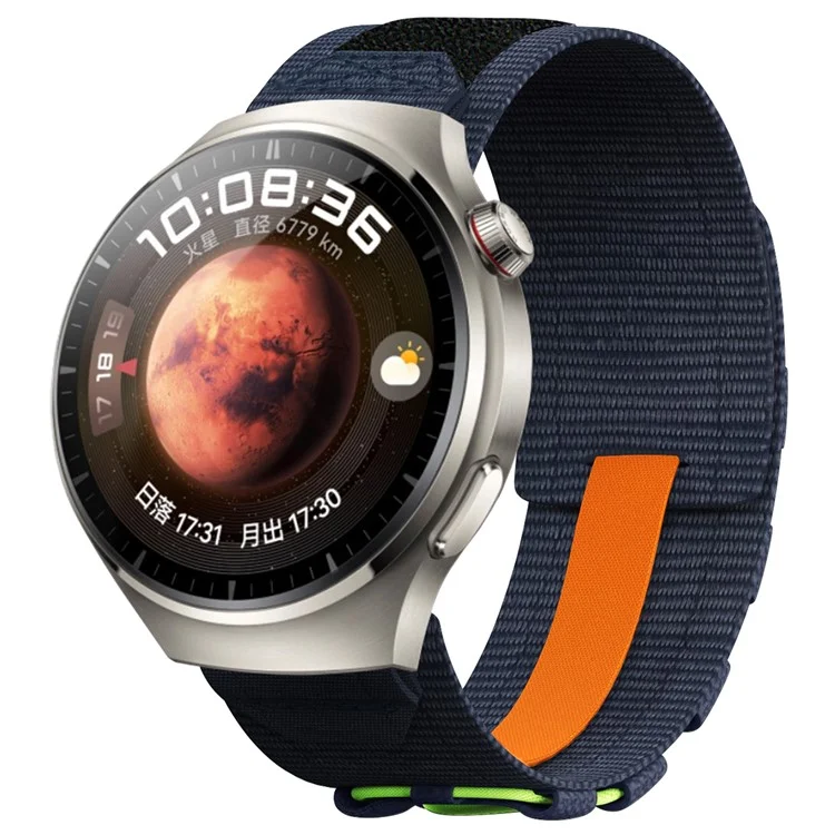 22mm Nylon Sport Band For Huawei Watch GT 4 46mm  /  Watch 4 Pro  /  Watch 4 Wrist Strap Replacement - Midnight Blue