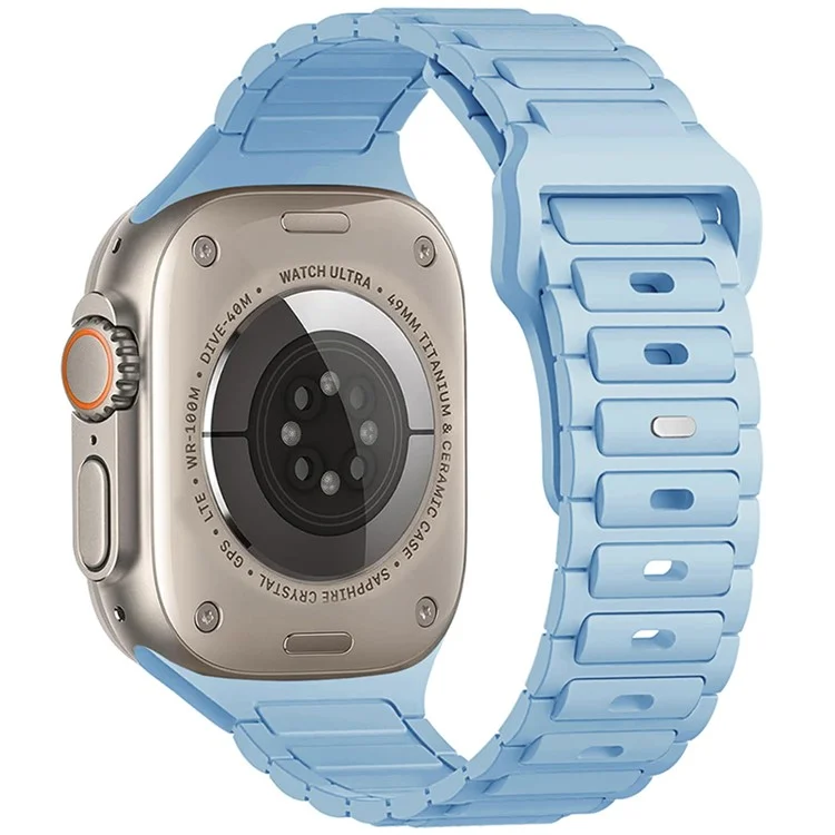 Per Apple Watch 10 42mm / 9 8 7 41mm / SE (2023) SE (2022) SE 6 5 4 40mm / 3 2 1 38mm Cinturino in silicone per orologio - Blu baby