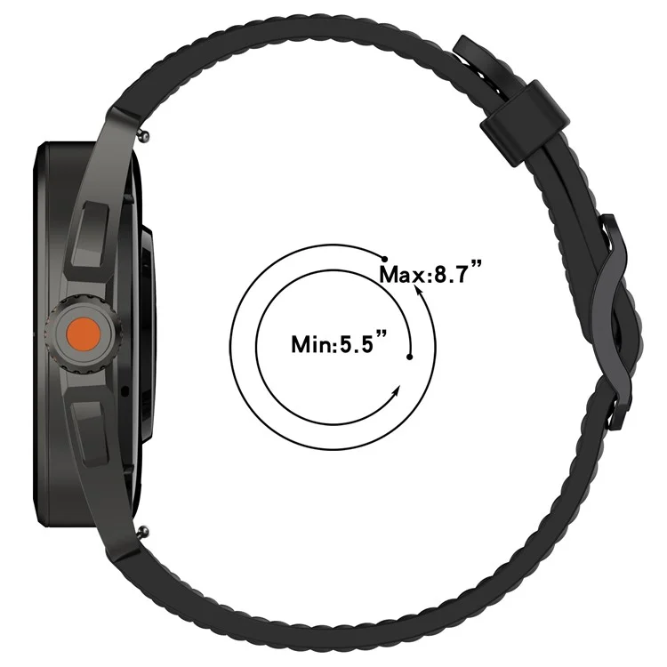 For Samsung Galaxy Watch FE 40mm / Watch7 44mm / 40mm Silicone 20mm Multiple Holes Breathable Watch Strap - Black