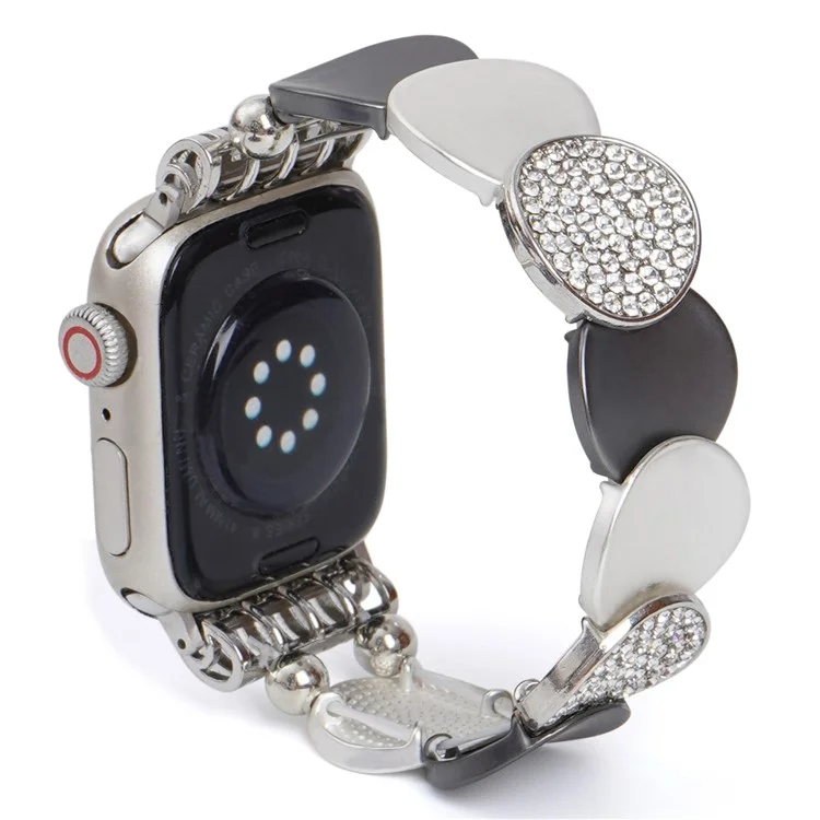 Für Apple Watch Series 10 42mm / 9 8 7 41mm / SE (2023) SE (2022) SE 6 5 4 40mm / 3 2 1 38mm Runde Teile Zinklegierung Armband
