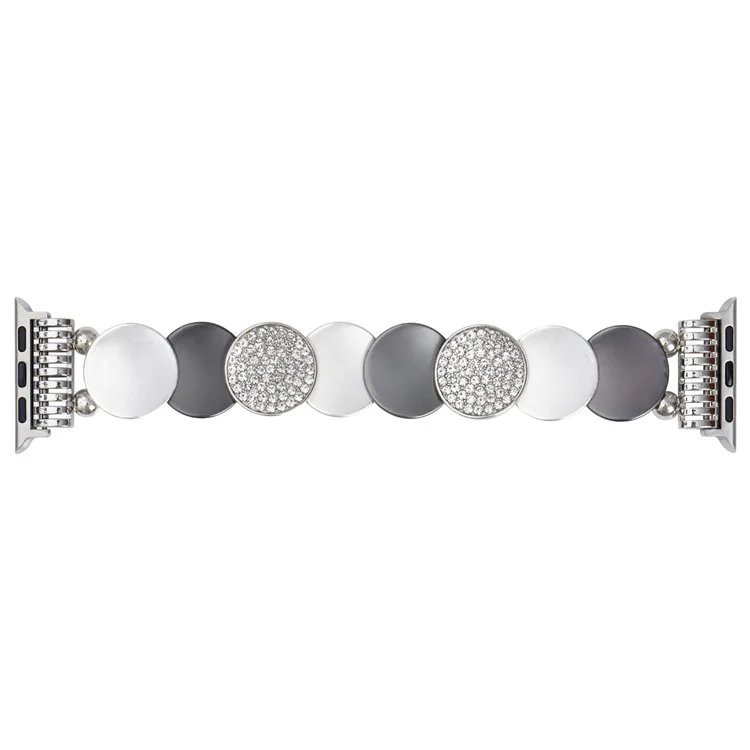 Für Apple Watch Series 10 42mm / 9 8 7 41mm / SE (2023) SE (2022) SE 6 5 4 40mm / 3 2 1 38mm Runde Teile Zinklegierung Armband