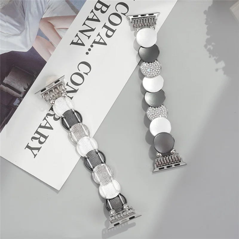 Per Apple Watch 10 46 mm / Ultra 2 / Ultra 49 mm / 9 8 7 45 mm / SE (2023) SE (2022) SE 6 5 4 44 mm / 3 2 1 42 mm Round Pieces Zinc Alloy Strap
