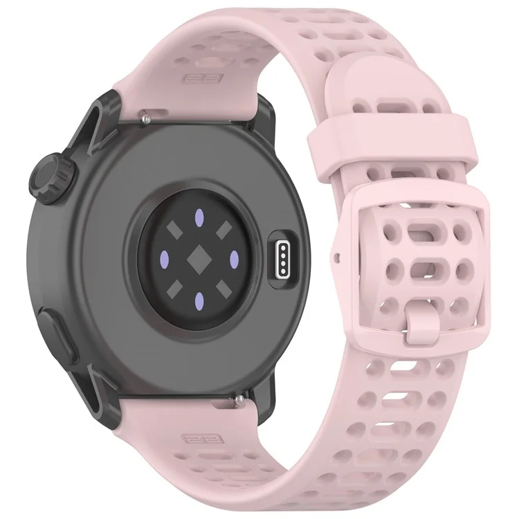 Para Coros Pace 3 Banda de reloj de silicona líquida ajustable - Rosa