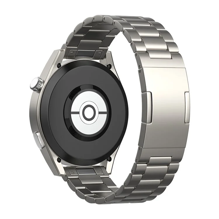 For Huawei Watch GT 4 46mm / GT 3 46mm / GT 2 46mm Titanium Alloy Watch Band 22mm 3-Bead Strap - Titanium