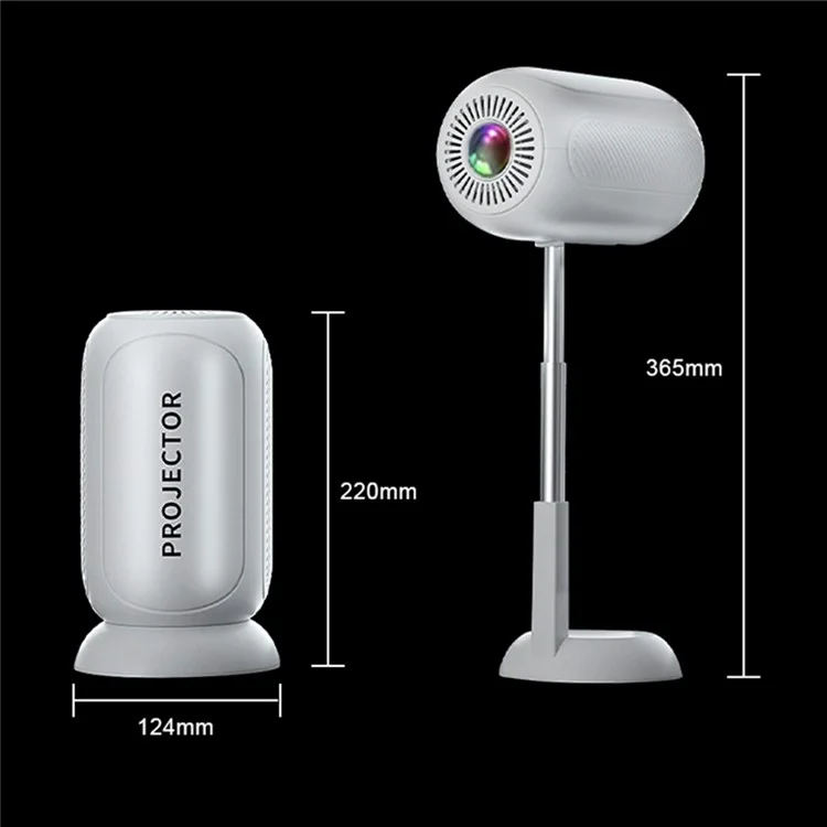 TS-6 1+8G Verborgener ausziehbarer Halterung HD-Video-Mini-Projektor WiFi Home Theater Projektionsgerät - EU-Stecker