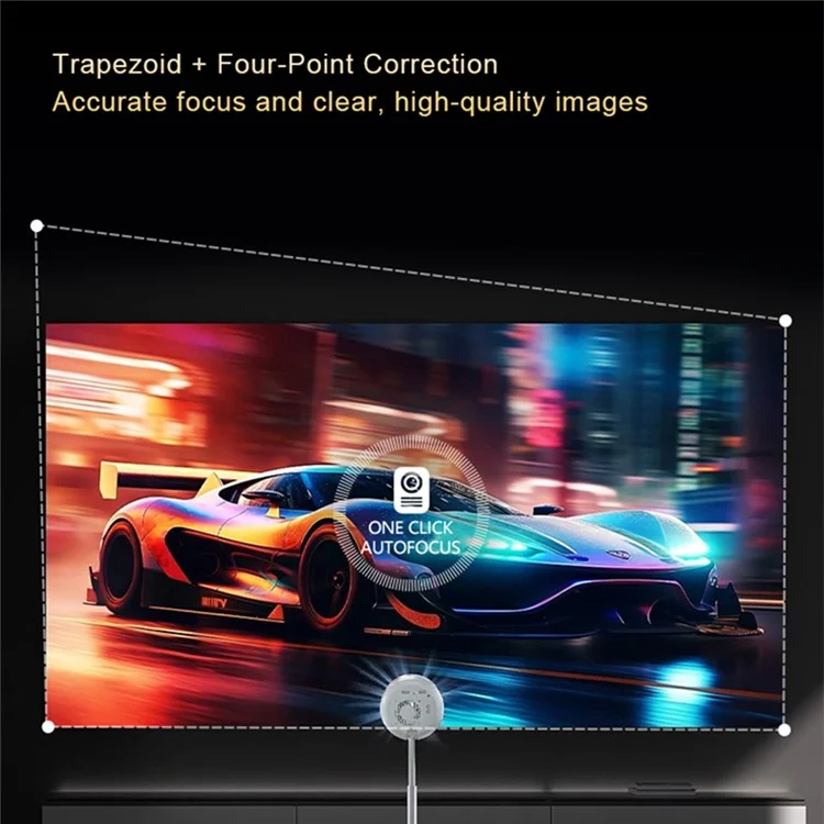 TS-6 1+8G Verborgener ausziehbarer Halterung HD-Video-Mini-Projektor WiFi Home Theater Projektionsgerät - EU-Stecker