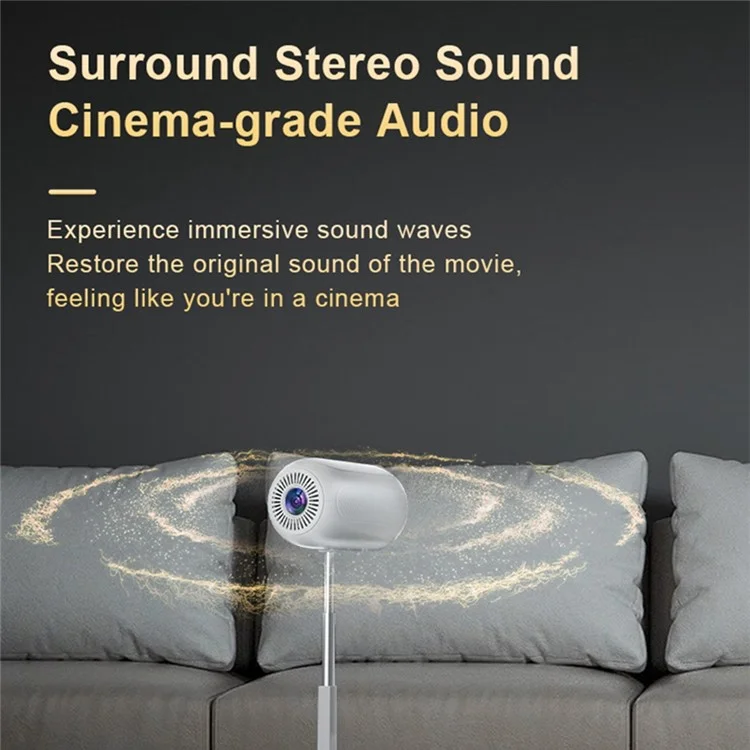 TS-6 1+8G Verborgener ausziehbarer Halterung HD-Video-Mini-Projektor WiFi Home Theater Projektionsgerät - EU-Stecker