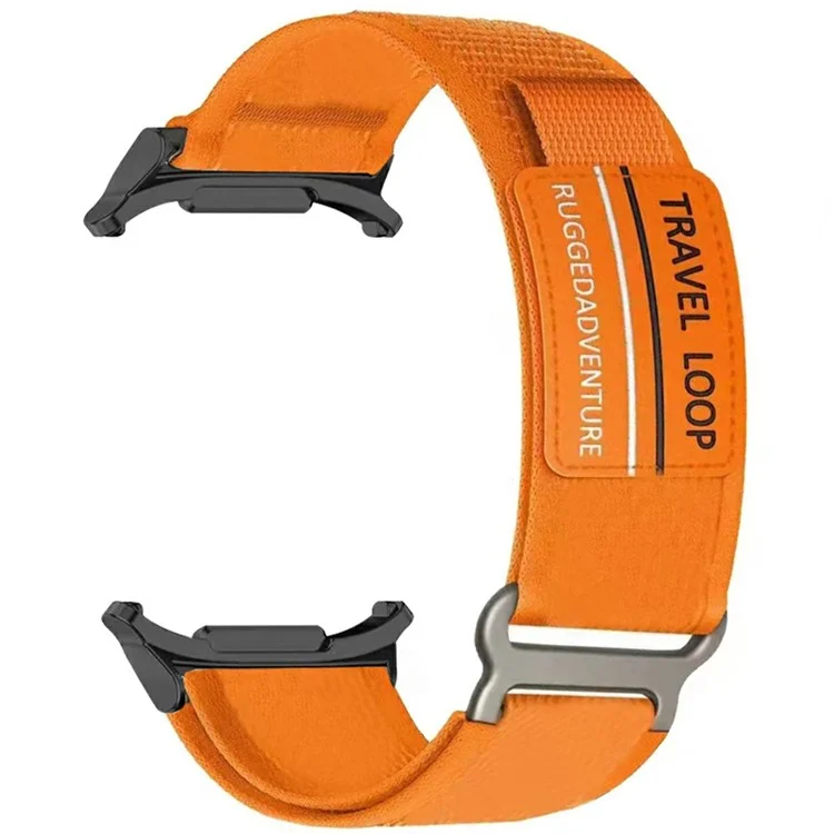 Per Samsung Galaxy Watch Ultra 47mm Cinturino dell'orologio Regolabile Loop Fastener Nylon Strap - Arancione