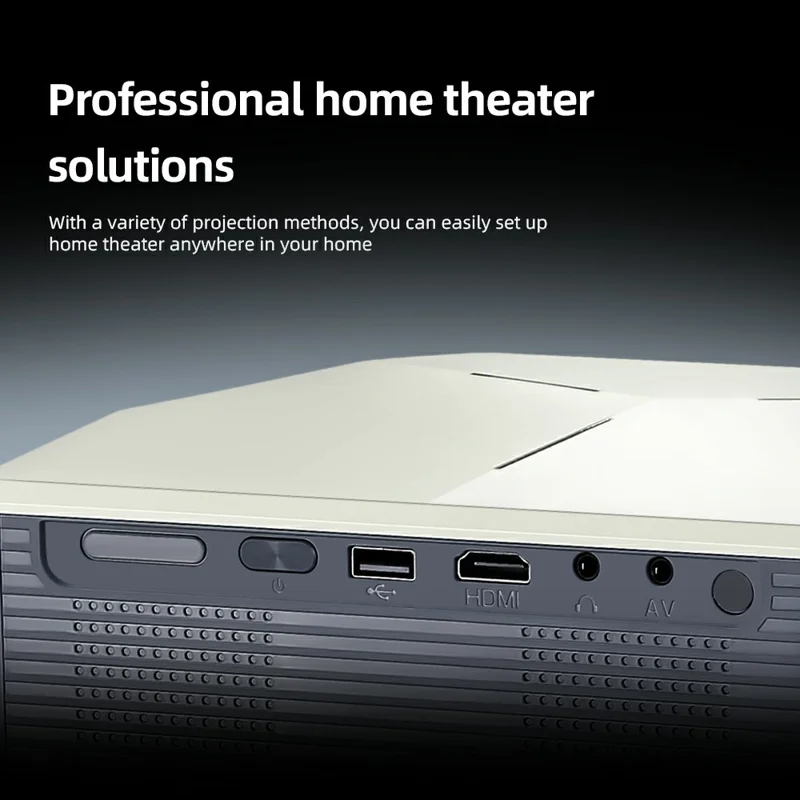 AUN A004 Pro 4-inch LCD Full HD 1080P Home Theater WiFi+Bluetooth-compatible Android 9.0 Projector - AU Plug