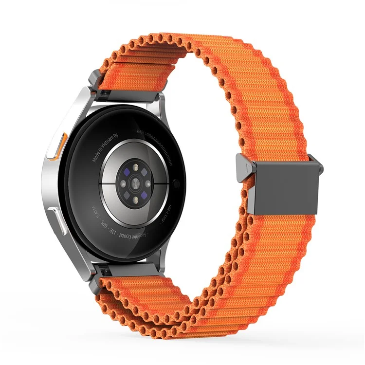 DUX DUCIS YC Series For Samsung Galaxy Watch7 44mm 40mm Nylon Watch Band 20mm Hook Buckle Strap - Orange