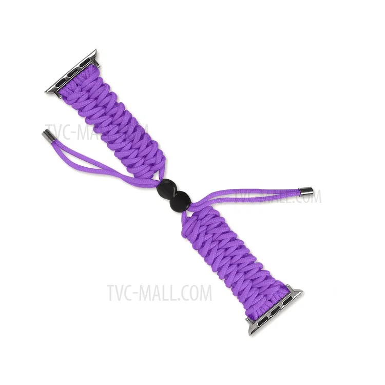 Banda de reloj de reemplazo trenzada ajustable de varios colores, nuevo estilo, para Apple Watch Series 10 42mm / 9 8 7 41mm / 6 5 4 SE SE (2022) SE (2023) 40mm / 3 2 1 38mm - Púrpura