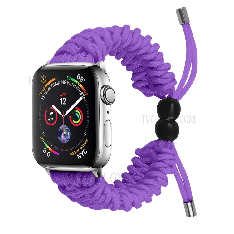 Banda de reloj de reemplazo trenzada ajustable de varios colores, nuevo estilo, para Apple Watch Series 10 42mm / 9 8 7 41mm / 6 5 4 SE SE (2022) SE (2023) 40mm / 3 2 1 38mm - Púrpura