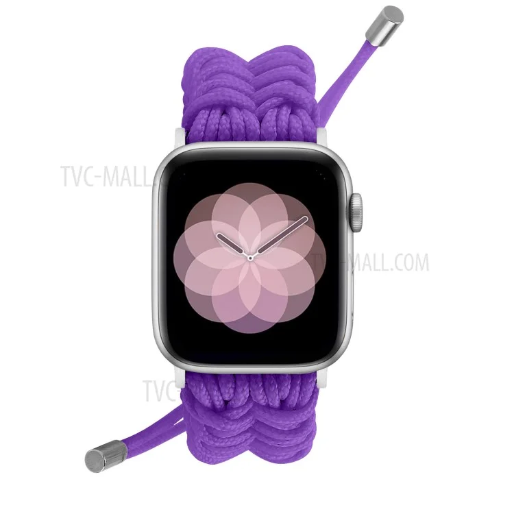 Banda de reloj de reemplazo trenzada ajustable de varios colores, nuevo estilo, para Apple Watch Series 10 42mm / 9 8 7 41mm / 6 5 4 SE SE (2022) SE (2023) 40mm / 3 2 1 38mm - Púrpura