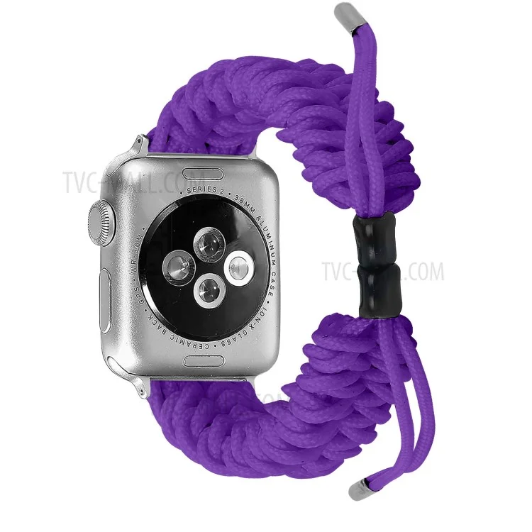 Banda de reloj de reemplazo trenzada ajustable de varios colores, nuevo estilo, para Apple Watch Series 10 42mm / 9 8 7 41mm / 6 5 4 SE SE (2022) SE (2023) 40mm / 3 2 1 38mm - Púrpura