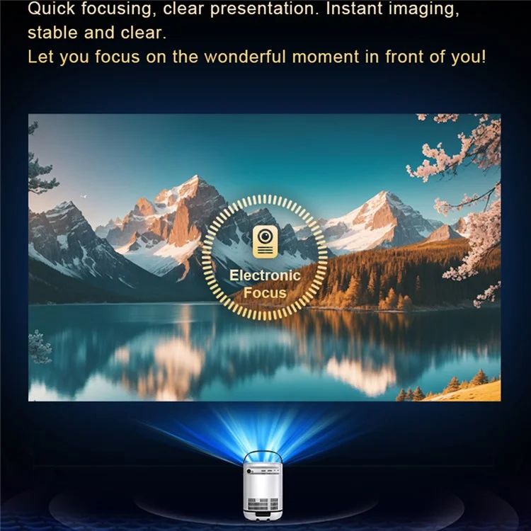 TZ-2 1+32G Portable Folding Bracket Home Projector Android WiFi HD Video Projecting Device - EU Plug