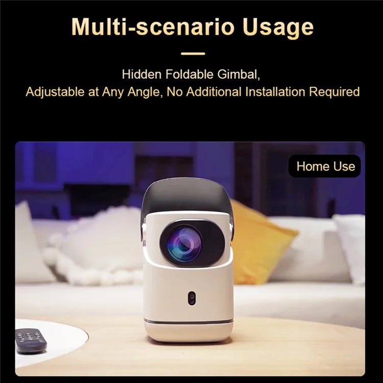 TZ-2 1+32G Portable Folding Bracket Home Projector Android WiFi HD Video Projecting Device - EU Plug