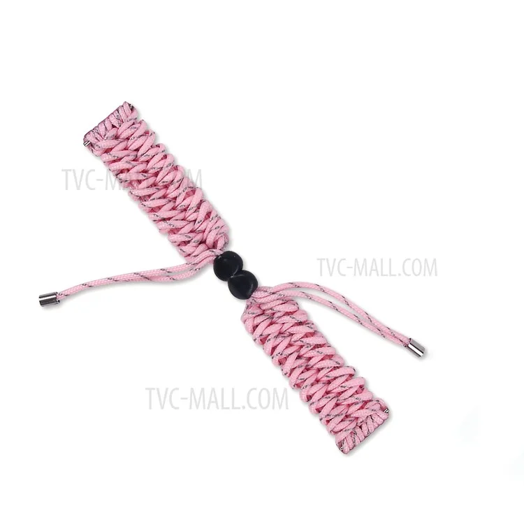 New Style Multi-Color Braided Rope Adjustable Watchband Replacement for Samsung Galaxy Watch3 41mm - Pink