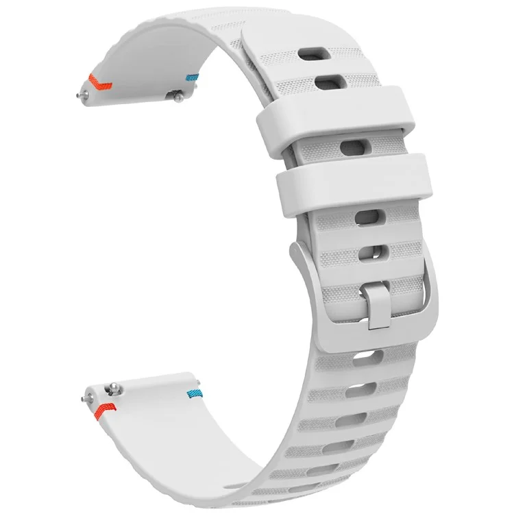 For Huawei Watch GT 4 41mm / Garmin Venu 3S / Garmin Forerunner 265S Universal 18mm Silicone Watch Strap - White