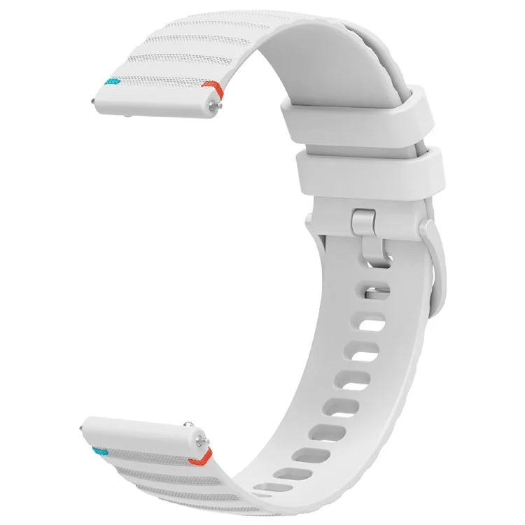 For Huawei Watch GT 4 41mm / Garmin Venu 3S / Garmin Forerunner 265S Universal 18mm Silicone Watch Strap - White