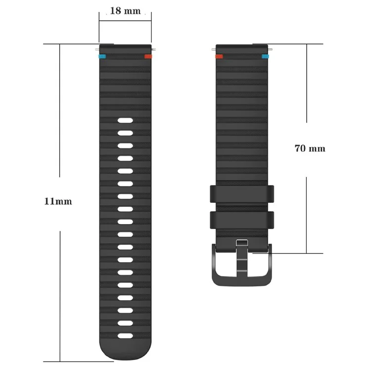For Huawei Watch GT 4 41mm / Garmin Venu 3S / Garmin Forerunner 265S Universal 18mm Silicone Watch Strap - White