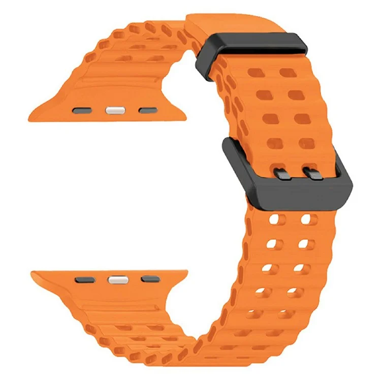 Silicone Strap for Apple Watch Series 10 46mm / Ultra 2 Ultra 49mm / Series 9 8 7 45mm / SE (2023) SE (2022) SE 6 5 4 44mm / 3 2 1 42mm - Orange