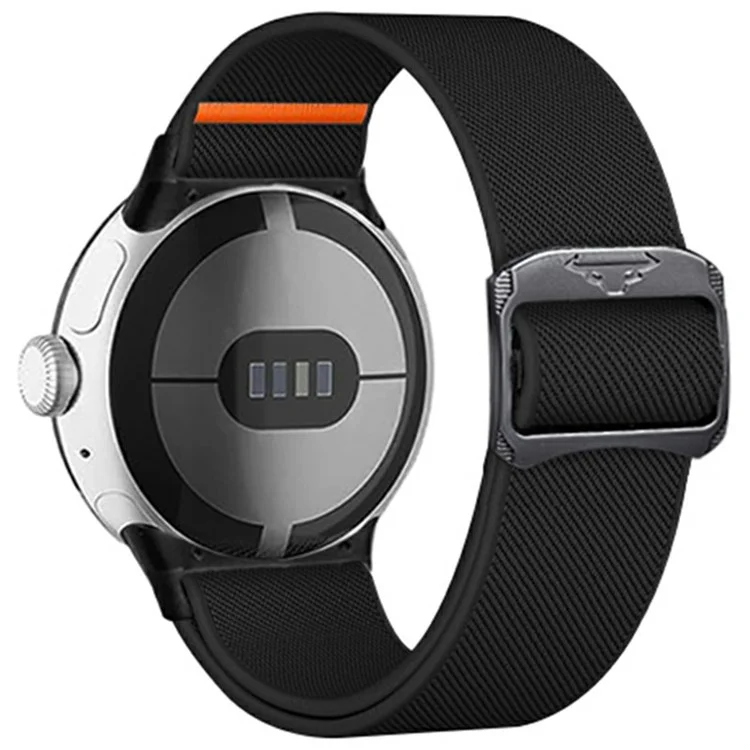 Nylon Strap for Google Pixel Watch 3 41mm / Watch 2 / Pixel Watch Elastic Replacement Watch Band - Black