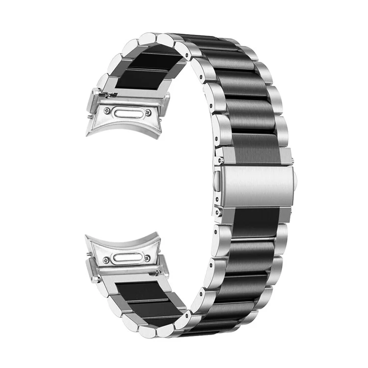 Pour Samsung Galaxy Watch7 40mm / 44mm Bracelet à Dégagement Rapide Connecteur en Acier Inoxydable - Argent / Noir