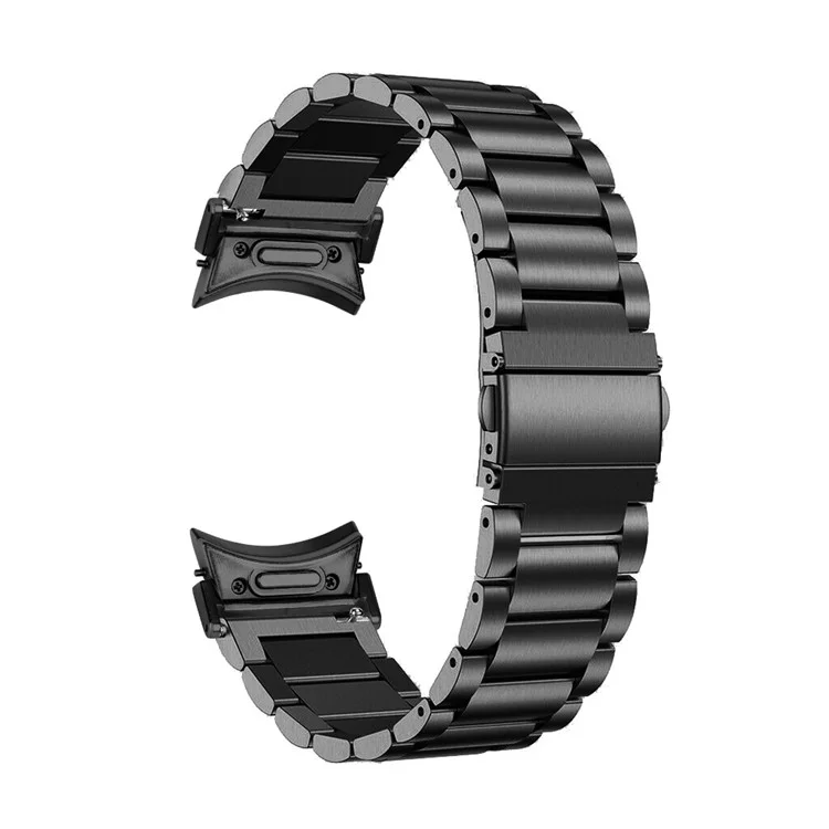Para Samsung Galaxy Watch7 40mm / 44mm Correa Conector de Liberación Rápida Acero Inoxidable Correa de Reloj - Negro