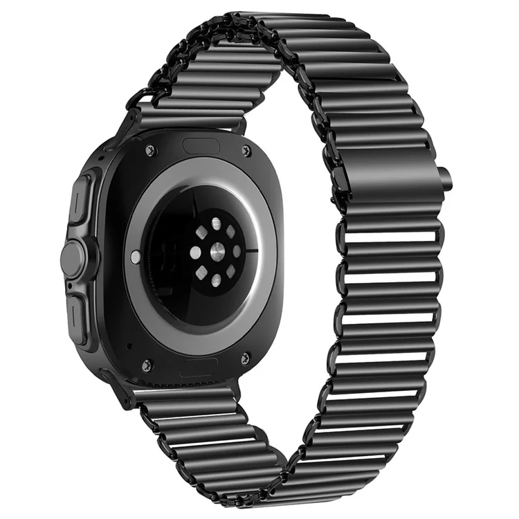 Para Samsung Galaxy Watch Ultra 47mm Substitutivo Pulseira Aço Inoxidável Smart Watch Band - Preto