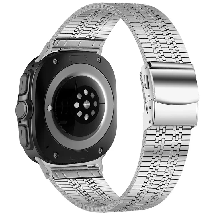Para el reloj Samsung Galaxy Watch Ultra 47mm banda de reloj de acero inoxidable de 5 cuentas - Plata