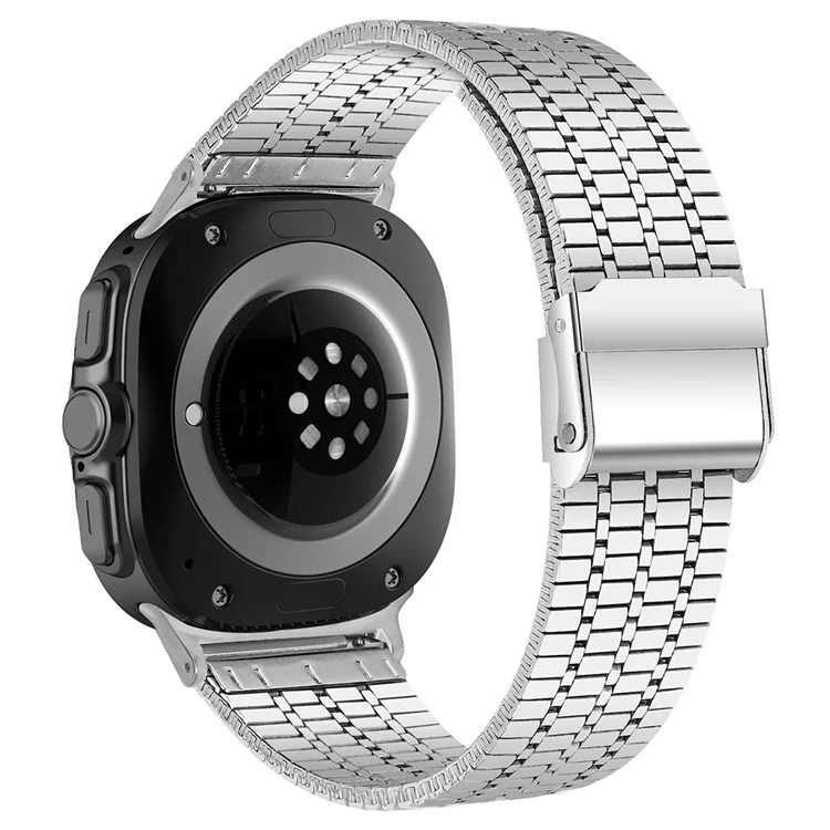 Für Samsung Galaxy Watch Ultra 47mm Ersatzarmband 7-Glieder Edelstahl Smartwatch Armband, Silber