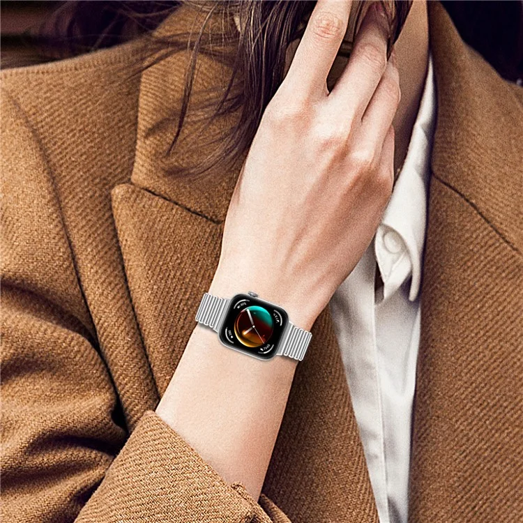 Für Huawei Watch Fit 3 Ersatz-Armband, Edelstahl-Smartwatch-Band - Silber
