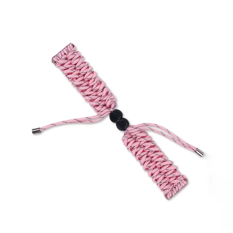 New Style Fashionable Braided Rope Adjustable Watchband Replacement for Fitbit Versa - Pink