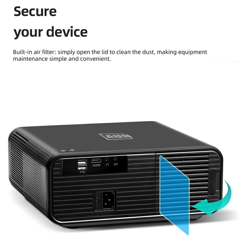 AUN U001 1080P 4K Projector Android 11 2+16GB Projector 3D LED Home Theater Support Zoom - AU Plug