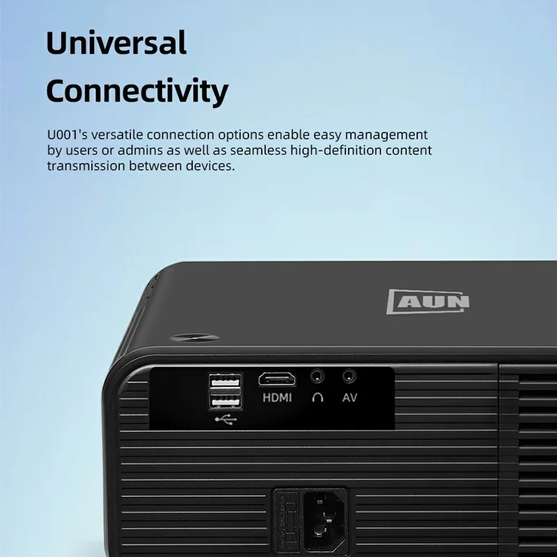 AUN U001 1080P 4K Projector Android 11 2+16GB Projector 3D LED Home Theater Support Zoom - AU Plug