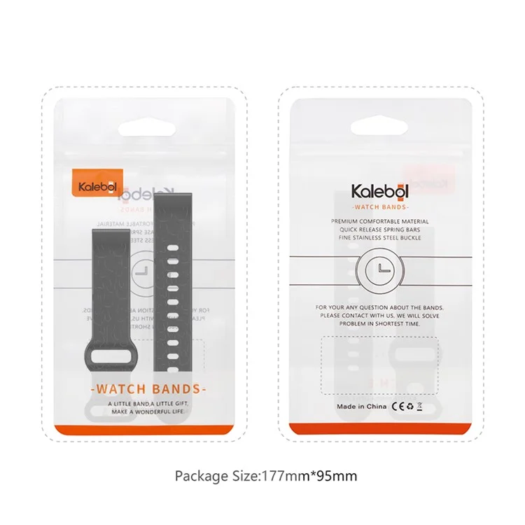 KALEBOL 18mm Silikonarmband für Huawei Watch GT 4 41mm / Garmin Venu 3S Leopardenmuster Armband - Schwarz