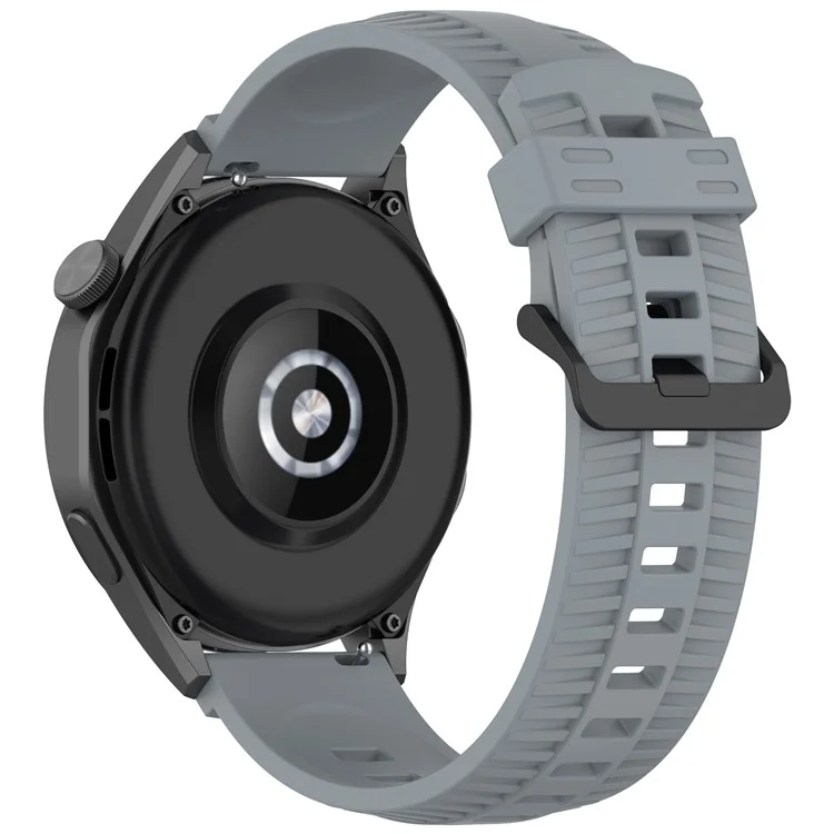 KALEBOL 22mm Correa de Silicona para Huawei Watch 4 / 4 Pro / GT 4 46mm Texture Tire Watch Band - Gris