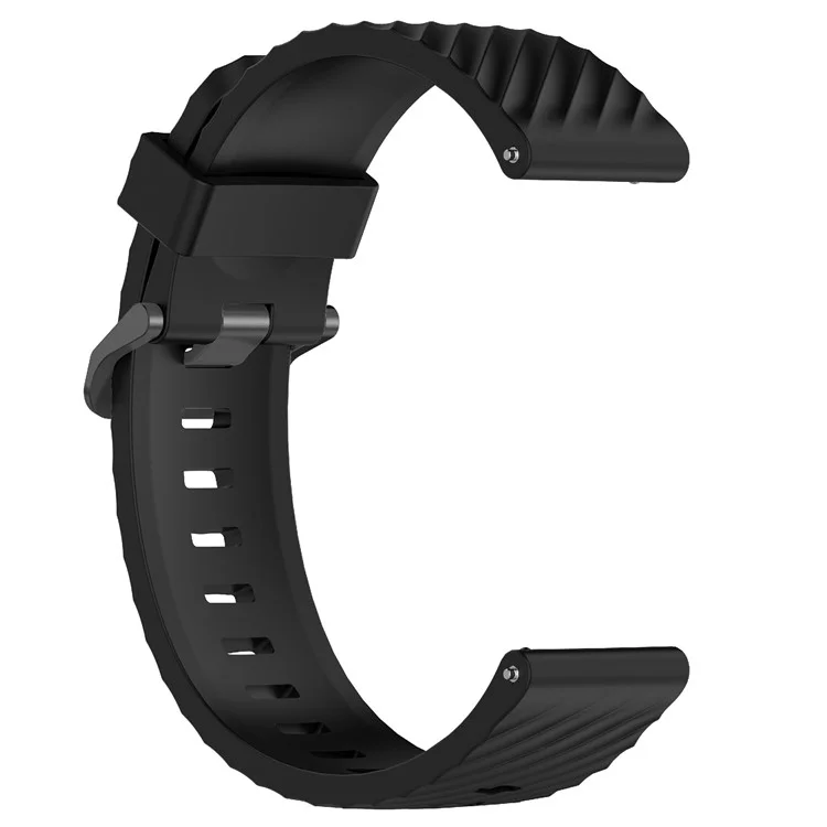 KALEBOL 22mm Silicone Band for Huawei Watch 4  /  4 Pro  /  GT 4 46mm Tire Pattern Watch Strap  - Black