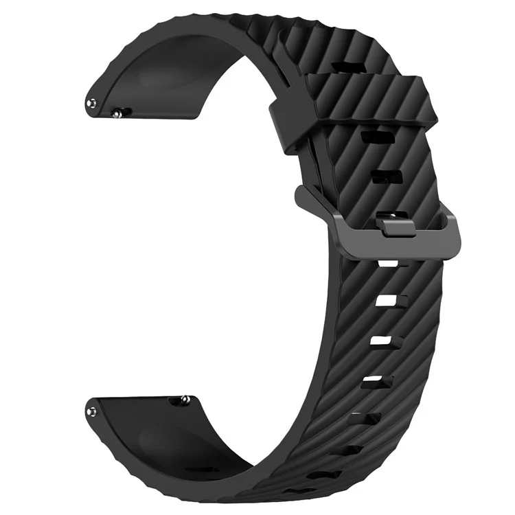 KALEBOL 22mm Silicone Band for Huawei Watch 4  /  4 Pro  /  GT 4 46mm Tire Pattern Watch Strap  - Black